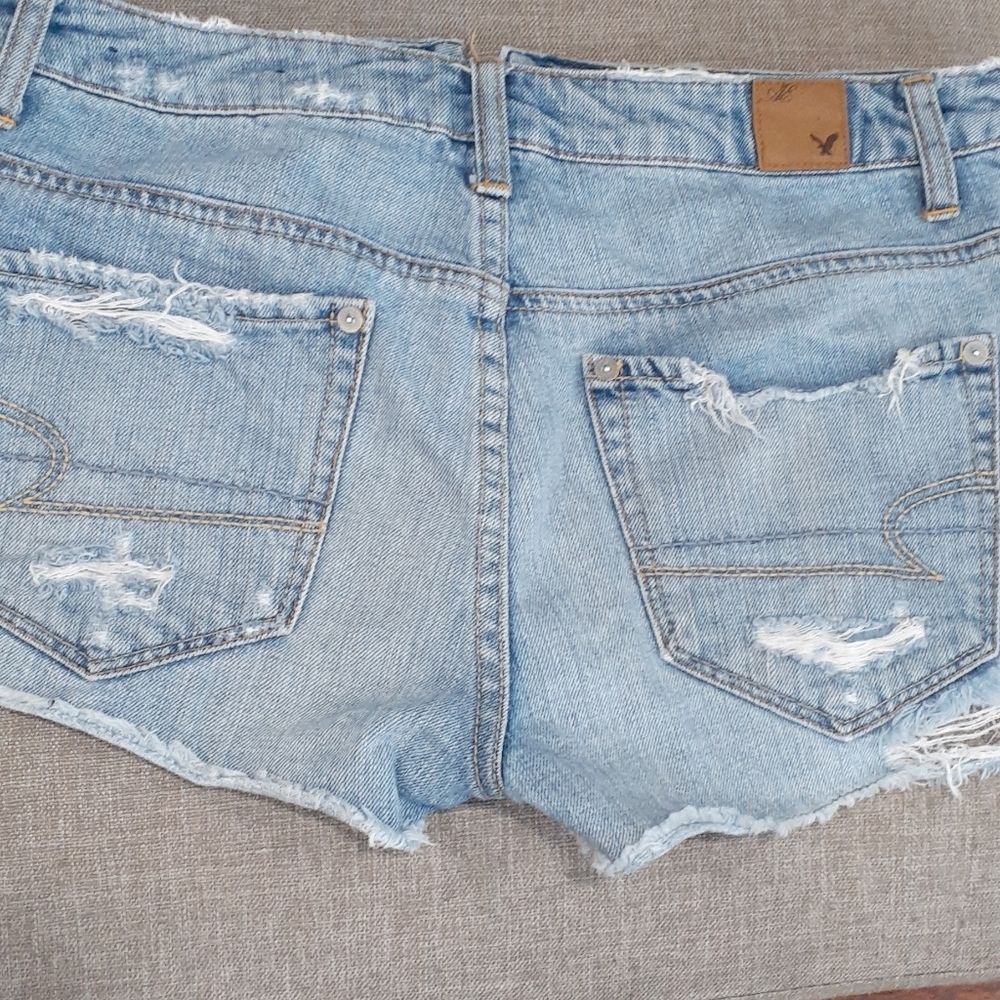 American Eagle distress Micro Daisy Dukes Jeans shorts size 4 - Picture 5 of 16